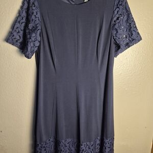Jessica Howard Navy Scoop Neck Dress